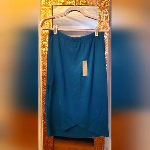 Sweet Salt Teal Pencil Wrap Around Skirt